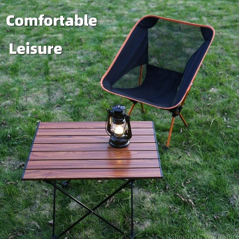 Ultra-Light Foldable Aluminum Alloy Moon Chair – Reclining Outdoor Fishing & Camping Chair